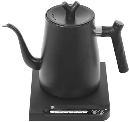 Hervidor de agua pequeño de viaje, tetera, mini tetera, cuello de cisne con ajuste de temperatura, cuello de cisne eléctrico, hervidor de agua Kettle, hervidor de agua de 1 litro, apagado automático