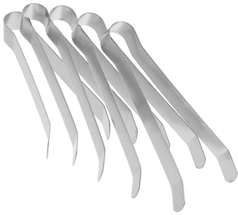 HOOTNEE Set 5 Pezzi Spegnicandele in Acciaio Inox, Fermaglio per Stoppino Manico, Clip Metallo per Estintore Candele, Accessorio Sicurezza per Uso Domestico e Regali
