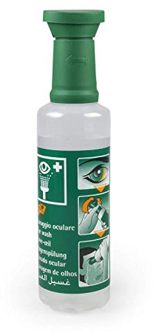 MedX5 (Upgrade 2020) 500 ml ducha ocular de emergencia 0,9 % NaCl, producto para el lavado de ojos con suero fisiológico (0,9 %), producto de lavado ocular, solución para el lavado ocular