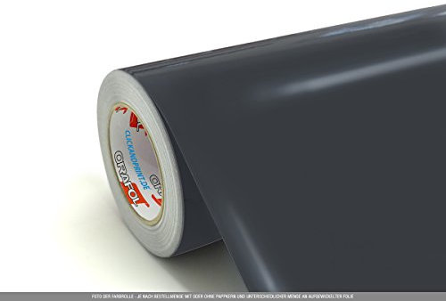CLICKANDPRINT 3m Klebefolie, 63cm breit, Dunkelgrau PR » PVC-Folie/Vinyl-Folie/Kunststoffolie