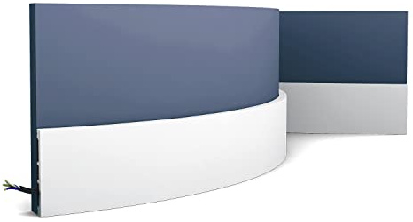 Orac Moulure flexible SX163F SQUARE Polyuréthane lisse angulaire avec passage de câble prétraité