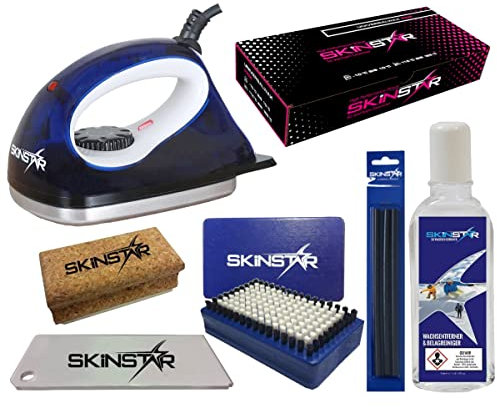 SkinStar Skiwax Set Skiwachs Starter Set mit Belagsausbesserung 7- teilig