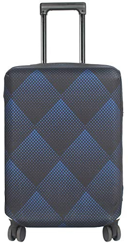 Hyper Venture Bagageskydd Resväska Protetor, Blå kub, M (23-26 inch luggage)