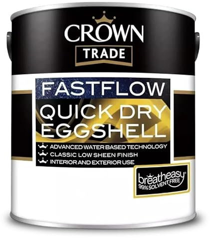 Crown Trade Fastflow Quick Dry Eggshell White-2.5 L