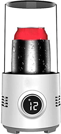 CLQ Mini Chiller Weinflaschenkühler, Elektronischer Schnellkühl- Und Heizbecher, Eisbier, Tragbares Getränk Für Zuhause, Büro, Reisen, Auto