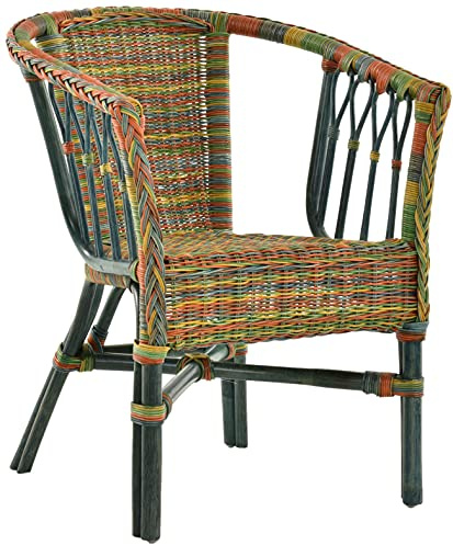 Stapelbarer Rattansessel, Rattanstuhl/Bistro-Sessel Balkonsessel Bunt