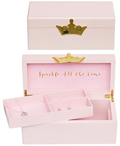 disney Schmuckkästchen mit Prinzessinnenmotiv, goldfarben, lackiertes Holz, offizielles Lizenzprodukt
