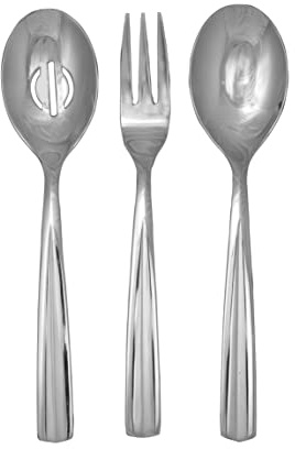 Ginkgo International Nico 19030-5 - Servizio di posate in acciaio INOX, 3 pezzi, colore: Argento