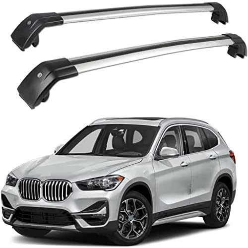 HOWENG Auto-Dachträgerstangen Querträger Aluminium,für BMW X1 F48 2016-2020 Auto-Querträger Dachgepäckträger Oberer Frachttransportträger Fahrradhalterung