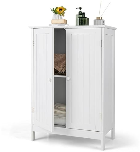 Multigot Bathroom Floor Cabinet(60 x 35 x 87cm, White)