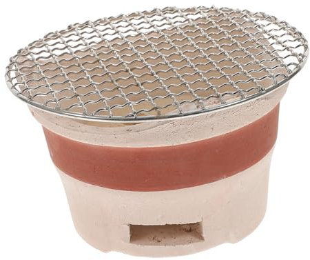 DIKACA Desktop-Zubehör 1 Satz Grill Kohleofen Tragbarer Herd Haushalt Herd Rauchabzug Geschenk Steingut Japanische Accessoires