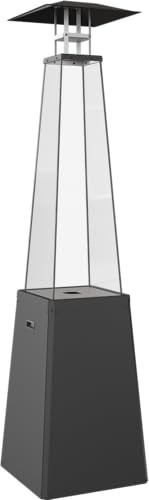 Chauffage extérieur Gaz Umbrella Acier Noir 12 KW Set Chauffages Exterieur Au Gaz