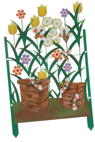 BESPORTBLE Gartenzaun Umzäunung Von Blumenbeeten Gartengrenze Unterirdischen Grabungen Hofeinfassung Gartenbeeteinfassung Wegbegrenzung Eisen Kunsthandwerk Anlage
