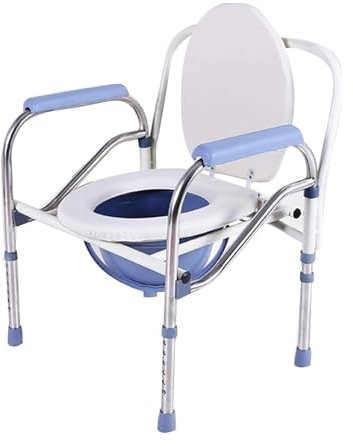 Commode Toilettenstuhl Nachtstuhl für Erwachsene Klappbare Nachtkommode, kann als erhöhte Toilettensitzerhöhung für Senioren, Behinderte, Behinderte und Schwangere verwendet werden WEWYQSJXBXF-432