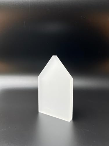Klötzchenmann Acrylhaus 15 mm versch. Größen Bastelhaus für Stempel, Plotter, Gravur, Acrylglas, satiniert (Haus S)