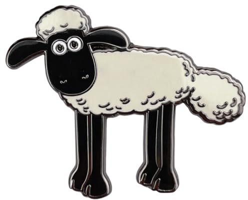 Pawprint Family Shaun stehende Emaille-Anstecknadel, Shaun das Schaf, offizieller Merchandise-Artikel, Nickel