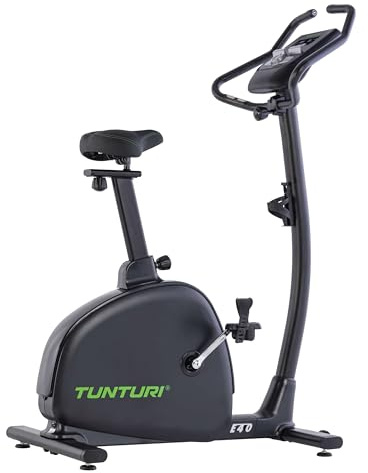 Tunturi Signature E40 motionscykel – fitnesscykel med 25 träningsprogram – ergometer – Bluetooth – djup ingång – komfort plus sadel