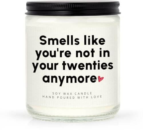 Leebbsin Funny 30th Birthday Gifts for Women Men- Handmade Birthday Candle Soy Wax Lavender- 30th Birthdays Decorations, Birthdays Gifts for Her Him Wife Husband Sister Brother Friend Daughter, 7oz