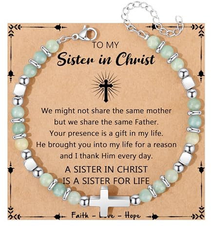 JoycuFF Cross Bracelet for Women, Christian Religious Gifts Bracelets for Teen Women Easter Baptism Confirmation Jewelry