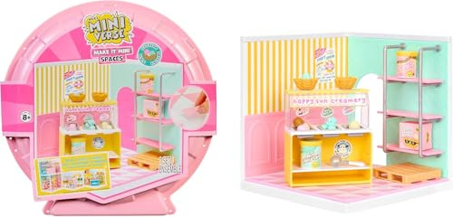 MGA's Miniverse Make It Mini Spaces Ice Cream Shop - Inklusive 1 Packung, BAU-Set, DIY, Bastelei, Für Sammler & Kinder ab 8 Jahren, Nicht ESSBAR