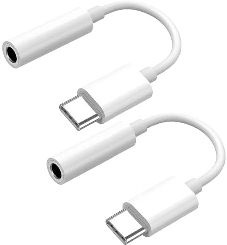 Votvlog Adaptador USB C a Jack 3.5 mm, Adaptador USB Tipo C a Jack 3.5 mm Audio Adaptador Auriculares Tipo C Cable Mini Jack, Aux Audio Cable de Chip DAC Compatible con iPhone 16, pour Samsung Galaxy