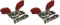Nogent Super Kim Abrelatas Manual, Acero/Mariposa Plastificado, Rojo, Centimeters (Paquete de 2)
