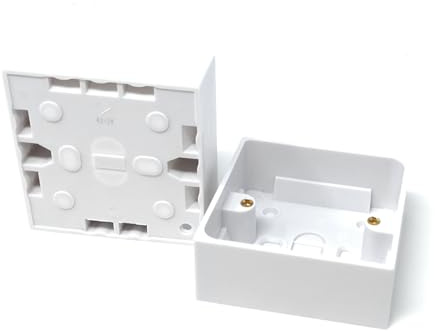 Unterputzdose, 1-fach, 32 mm tief, 85 mm x 85 mm, weiß, ideal für elektrische Steckdosen- und Schalterinstallationen (2)