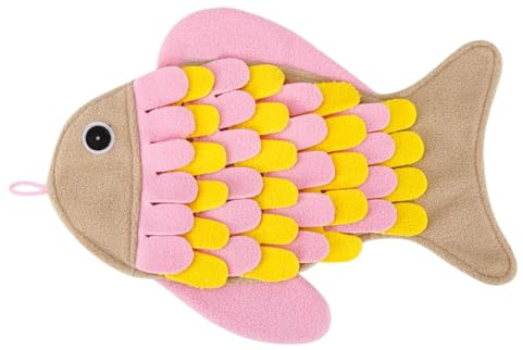 Katzen-Futterunterlage für Welpen, Fisch-förmige Futtermatte für Katzen, rutschfeste Schnüffeldecke, Grabmatte, Katzenfütterungsmatte, Schnüffeldecke für Kätzchen, Indoor-Katzen, kleine Haustiere, zum