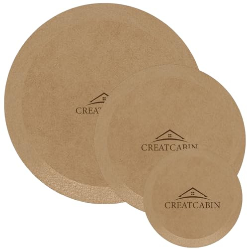 CREATCABIN 3 Stück Runde Keramikplatten Formformen 3 Größen Holz Töpferformen Ton Töpferformwerkzeuge Keramik Schalen Teller Slump Form MDF Töpferformen Für Handbauplatten DIY Bastelbedarf