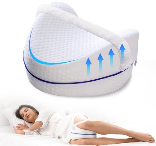YOOSI Beinkissen, Beinauflagekissen aus Memory Foam, Seitenschläferkissen mit abnehmbarem und waschbarem Bezug