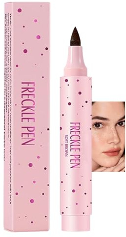 2 Pcs Marylia Water Resistant Faux Freckles, Faux Freckles Waterproof, Faux Freckle Pen, Freckle Makeup for Face (02# dark brown)