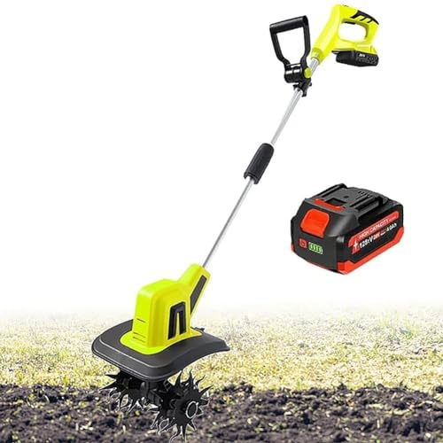 Motozappa elettrica – Coltivatore da giardino senza fili, 20 V, con larghezza di lavoro di 25 cm e profondità di lavorazione di 22 cm, per giardini e ortaggi