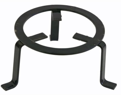 EffeDecor Treppiedi per Camino Caminetto in Acciaio Piatto Design Moderno a Forma Circolare (30 x H14CM)