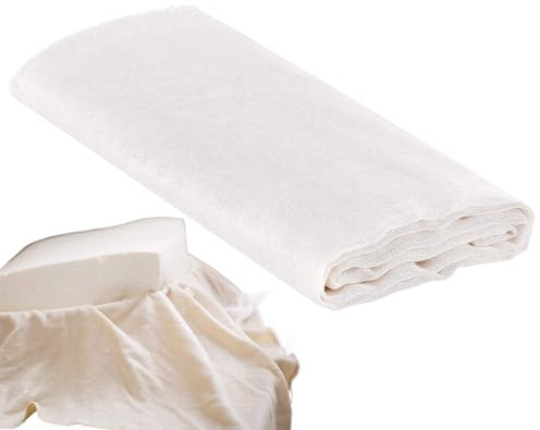 Étamine Alimentaire - Toile À Fromage 120x100cm, Filtre Réutilisable En Pųr Coton Avec Bords Ourlés | Idéal Pour Lait De Noix, Yaourt, Tòfu, Jus, Café Et Cuisine Maison