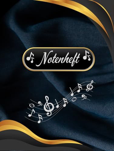 Notenheft Geige Notenbuch Cello Violine Musikunterricht Bratsche Notenlinienheft Große Lineatur Geigenunterricht Anfänger Violoncello Kontrabass ... da Gamba Notensysteme Musiker Rebec 02B10
