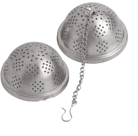 Infuseur à thé en acier inoxydable 304 avec chaîne pour thé en vrac, boule à épices compatible avec tasses et théières (S)