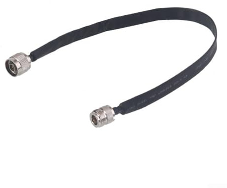 HanOaki Cavo coassiale RF 50 Ohm 40 cm N maschio a N femmina finestra passaggio attraverso estensione piatta per Gsm Gps comunicazione wireless