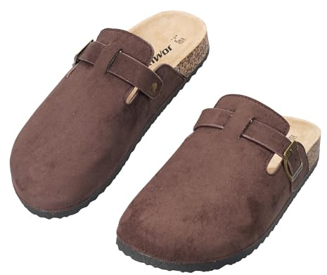 JOMIX Sabot Uomo Ciabatte con Fibbia Zoccoli Pantofole Chiuse Scarpe da Giardino Sandali con Sottopiede in Sughero Antiscivolo Leggere Comodo da Casa
