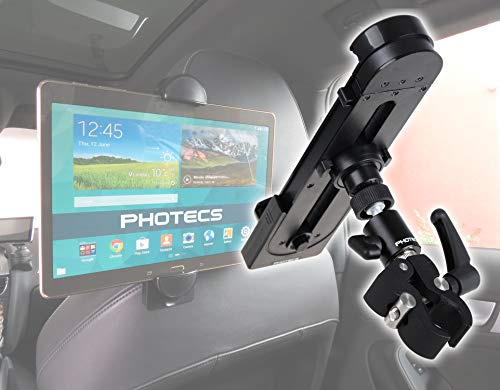 Photecs® Universal Auto Tablet-Halterung Pro V1 für Tablet-PC bis zu 14 Zoll oder Smartphone ab 5 Zoll (max. Breite 27,5 cm, max. 10mm dick)