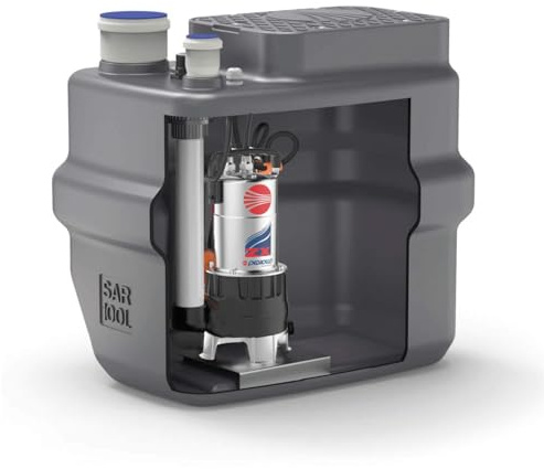 Station De Relevage Pedrollo Sar 100 Zxm 1a/40 100l Eau Chargée Mono 15 M3/h Bleu