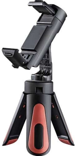 Hama Phone Tripod (Mini tripod with phone holder selfies, rotatable tiltable, landscape and portrait mode, travel tripod, fits smartphones with a width of 5.8 to 8.5 cm, 1/4-inch screw)