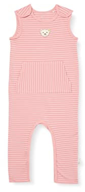 Steiff Unisex Baby rompertjes zonder arm gots Baby und Kleinkind Schlafanz ge, Bridal Rose, 68 EU