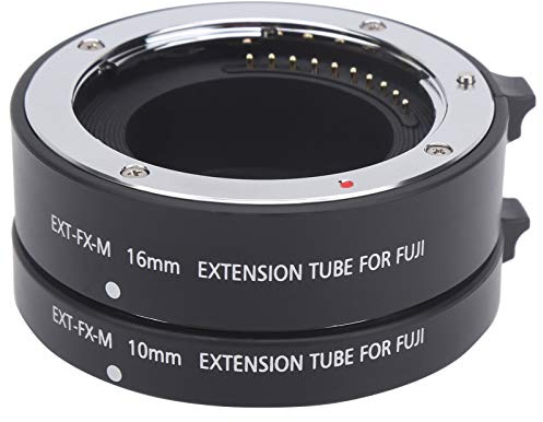 VBESTLIFE Makro-Verlängerungsrohr aus Metall, 10 Mm 16 Mm Makro-Autofokus-Nahaufnahme-Verlängerungsrohr-Adapter für Fuji X Mount, für Nahaufnahmen von Makroaufnahmen