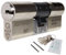 Nickel, 50/40 (90mm) greenteQ Orion TS007 3-Star Anti-Snap Euro Cylinder Lock Door Barrel