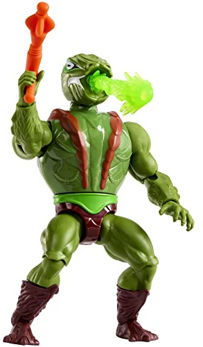 MASTERS OF THE UNIVERSE ORIGINS Kobra Khan Actionfigur - 16 bewegliche Gelenke, Retro-Verpackung und Mini-Comic-Heft, für Fans ab 6 Jahren und erwachsene Sammler, HKM65