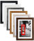 EYMPEU Bilderrahmen 13x18 CM 6er-Set, geeignet für 13x18 Bilder mit Passepartout oder 15x20 ohne Passepartout, für Wand und Tisch, Holzmasserung in verschiedenen Farben