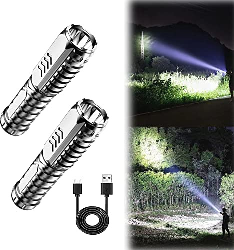 DUBUSH Multifunctional Rechargeable Flashlight Special Forces Strong Light Flashlight Outdoor Waterproof Flashlight Handheld Flashlight for Emergency and Work