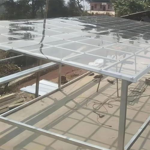 Gewächshausplatten Dachplatten aus Polycarbonat,UV-beständig Klar Kunststoff Acrylplatte,Regenfest,Frühbeet Ersatzplatten für Carport,Terrasse,Balcon,Wintergarten,Anpassbar (1 * 3m)
