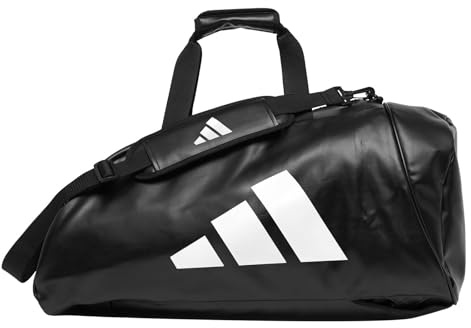 adidas Combat Sports 2-in-1 Trainings-Sportausrüstung, Seesack, Schwarz / Weiß, Medium