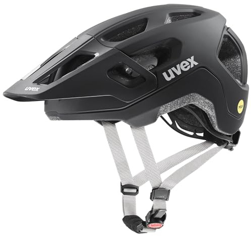uvex react jr. MIPS - leichter Fahrradhelm für Kinder - individuelle Größenanpassung - MIPS-Sysytem - black matt - 52-56 cm